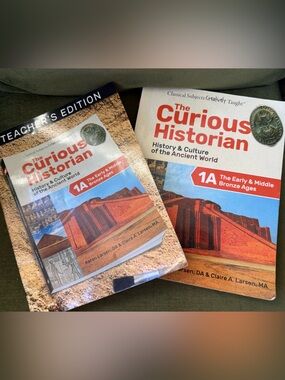 The Curious Historian 1A Textbook - Red, Blue, Tan Covers